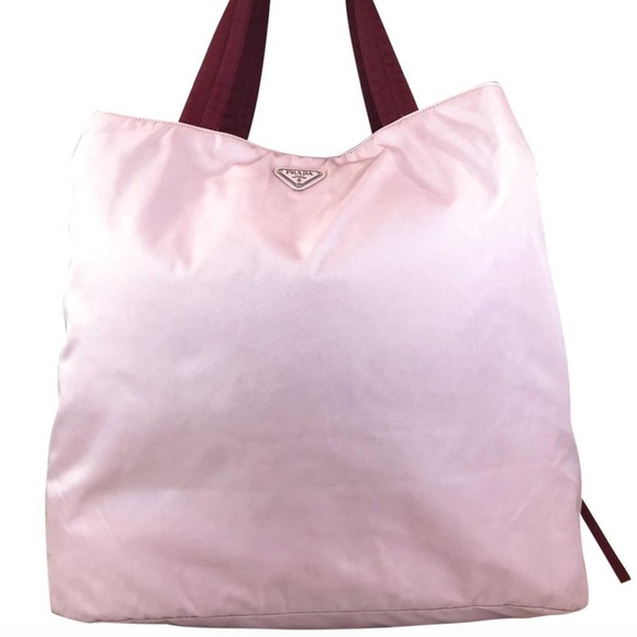 Pink Prada Nylon Beach Bag - Picture 3 of 6